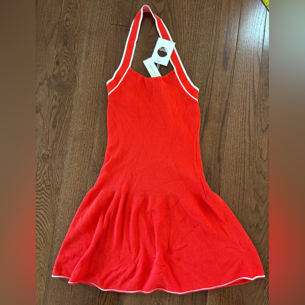 Elegant Red Halter Dress
